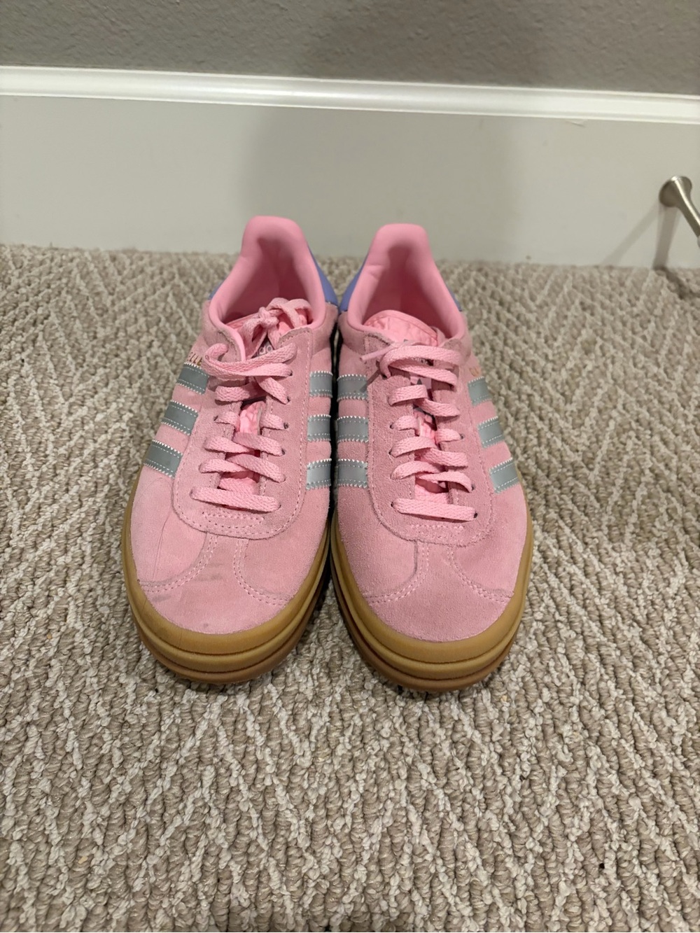 Adidas Gazelle Pink Suede Women's Sneakers with Gum Sole